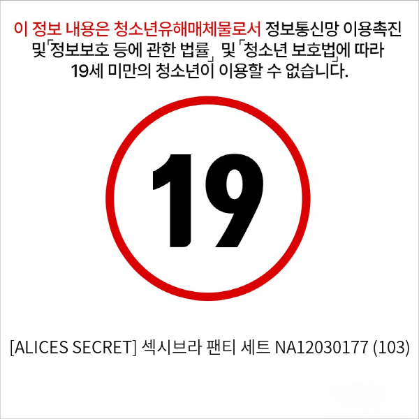 [ALICES SECRET] 섹시브라 팬티 세트 NA12030177 (103)